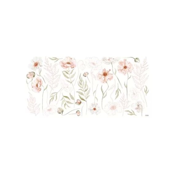 Planche de stickers XL Large Dancing Poppies (130 x 34 cm)
