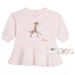 Ensemble robe et bandeau Fille Rose