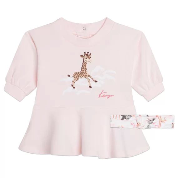 Ensemble robe et bandeau Fille Rose