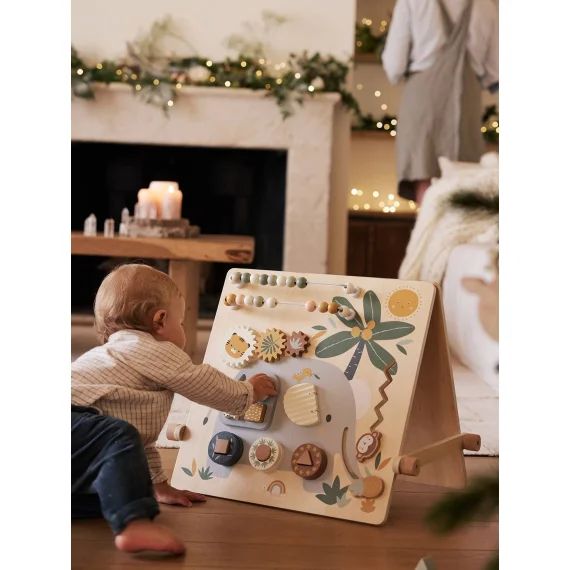 Panneau d&rsquo;activités double face TANZANIE en bois FSC® blanc