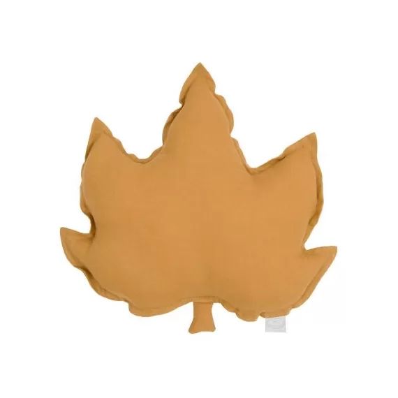 Coussin feuille d&rsquo;érable caramel (43 cm)