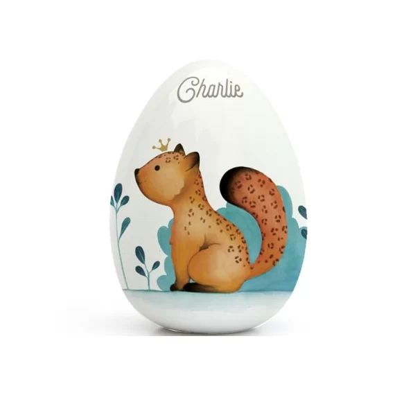 Oeuf en porcelaine Léopard (personnalisable)