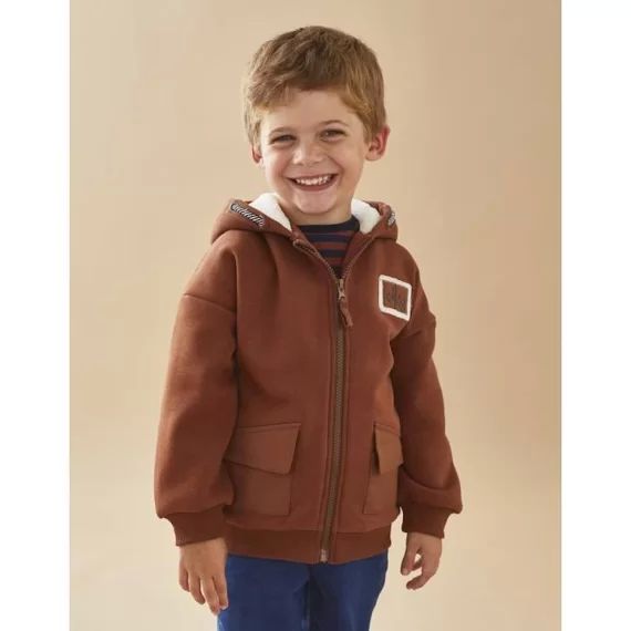 Sweat à capuche Sweatoloudoux® marron