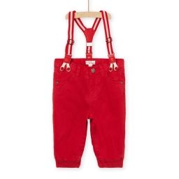 Pantalon Avec Bretelles Amovibles – Rouge