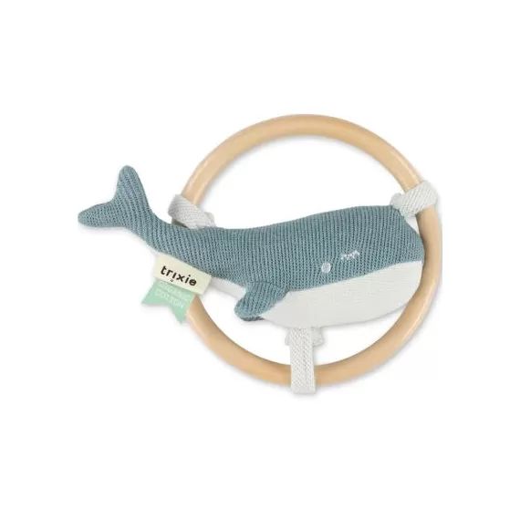 Hochet en bois Baleine