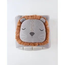 Panier De Rangement En Tricot Jacquard Bio Gris