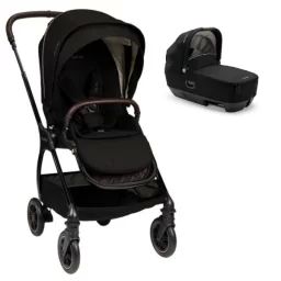 Poussette Nuna Triv – Riveted + Nacelle Cari Next – Caviar