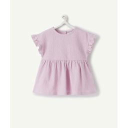 Le t-shirt effet froissé parme –  – Soldes