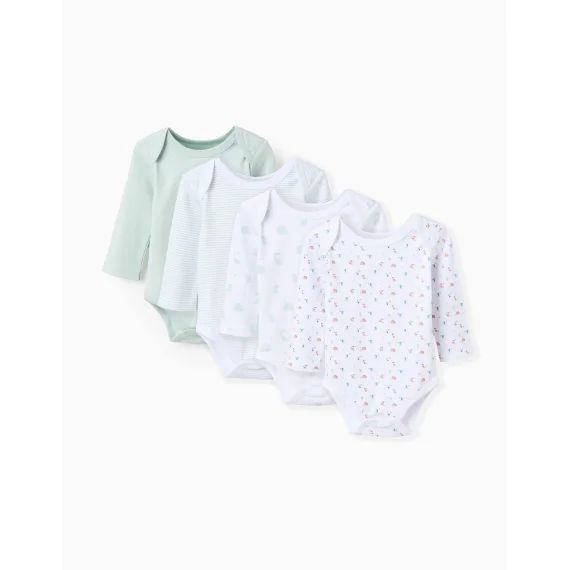 Lot De 4 Bodies En Coton Multicolore