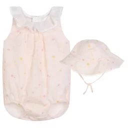 Combinaison et chapeau Fille Rose