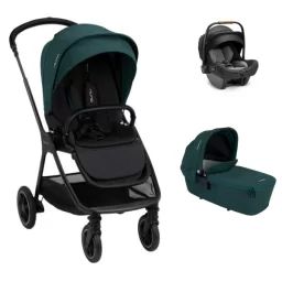 Poussette Nuna Triv Next + Nacelle – Lagoon + Coque Auto Pipa Next – Caviar (2022)