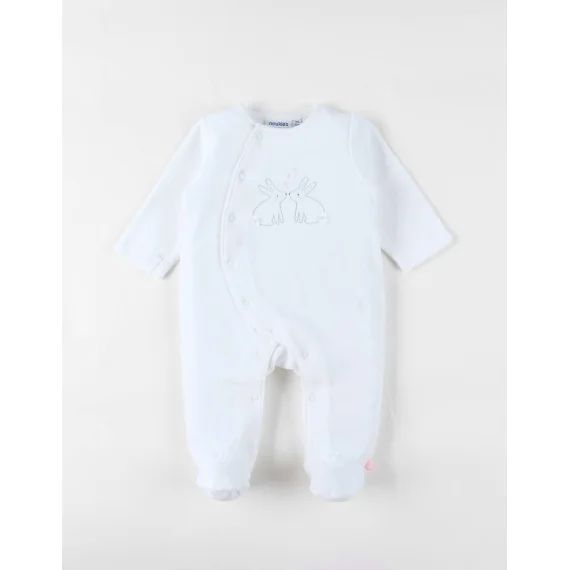 Pyjama Bébé Velours Blanc
