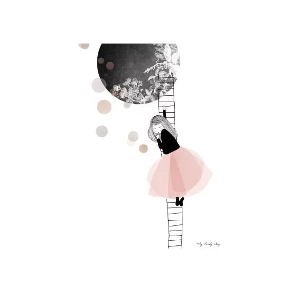 Affiche lune The moon by My Lovely Thing (30 x 40 cm)