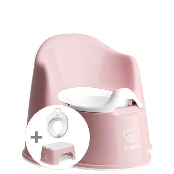 Kit Apprentissage de la propreté – Rose pastel/Blanc