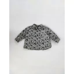 Chemise gris/vert Fille ou Garçon 6 mois