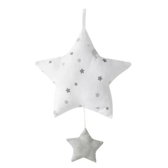 Boîte à Musique ROBA – Sternenzauber Gris – Étoile Musicale à Suspendre – La Le Lu – Mixte – 27x27x5 cm blanc
