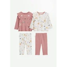 Lot De 2 Pyjamas Bébé Bloom Rose
