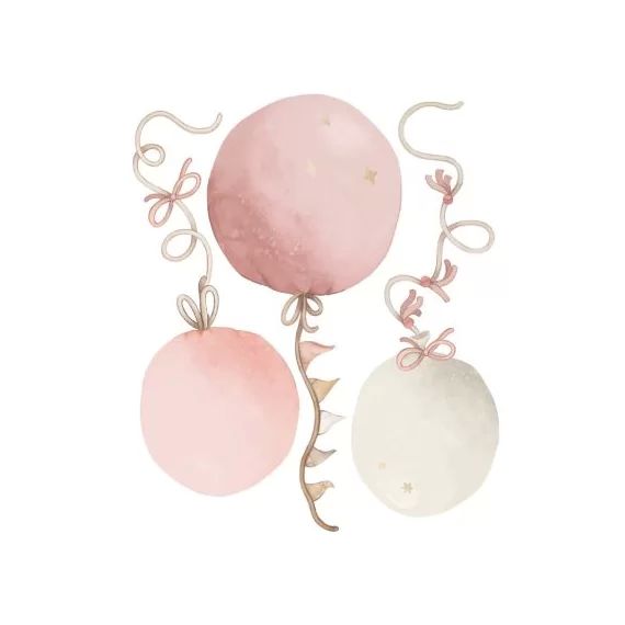 Stickers muraux Ballons roses (50 x 60 cm)