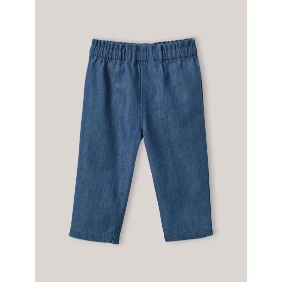 Pantalon En Denim Light Denim Bleu