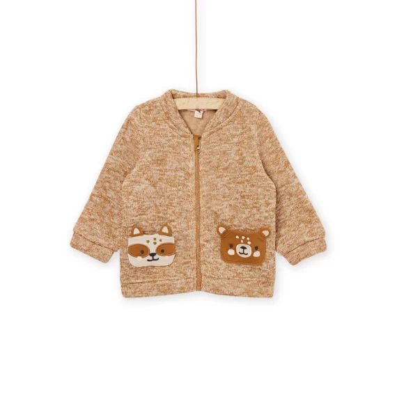 Gilet À Animation Ours Et Renard – Beige