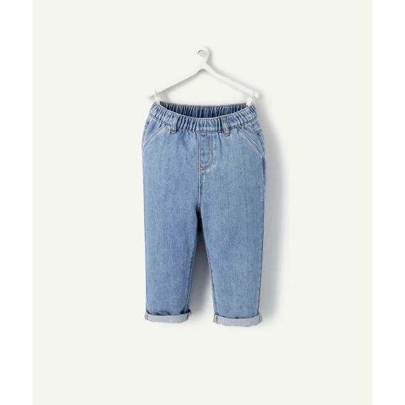 Pantalon relax bébé garçon en denim bleu low impact –  – Soldes