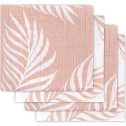 Lot de 4 langes Nature rose pâle (70 x 70 cm)