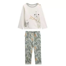 Pyjama bébé 2 pièces en velours Noah vert