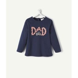 T-shirt en fibres recyclées avec message en relief bébé fille –  – Soldes