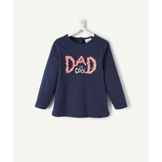 T-shirt en fibres recyclées avec message en relief bébé fille –  – Soldes