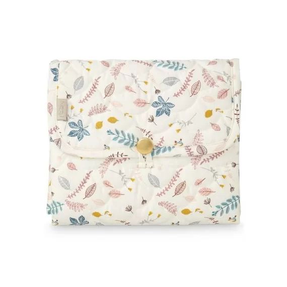 Tapis à langer Pressed Leaves rose