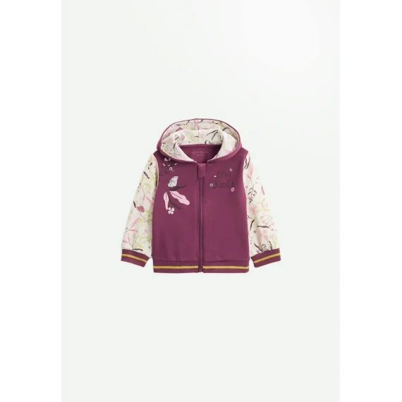 Sweat À Capuche Zippé Bébé En Molleton Mila Rose