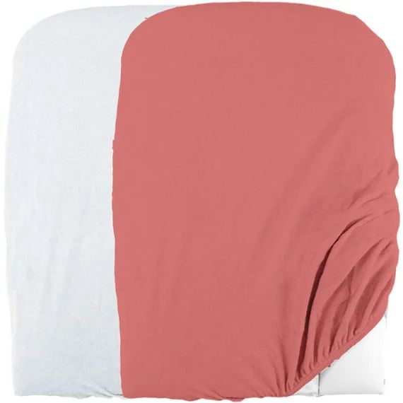 Lot de 2 housses de matelas à langer blanc et terracotta (50 x 75 cm)