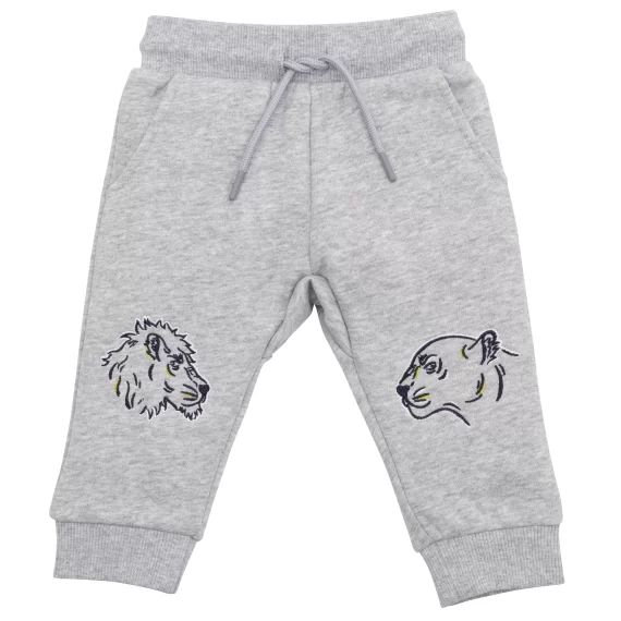 Pantalon de jogging brodé Garçon Gris