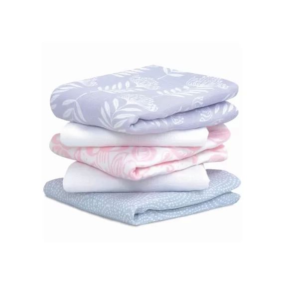 Lot de 5 langes en coton Damsel (60 x 60 cm)