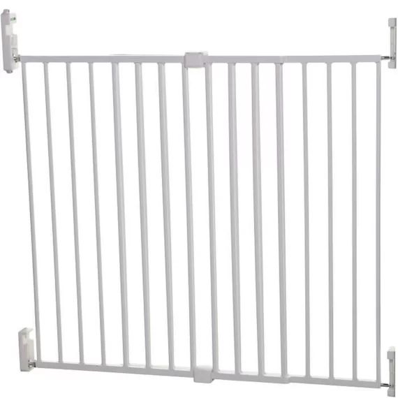 DREAMBABY Barrière de sécurité Extra large BROADWAY Gro Gate – A visser –  L 76/134,5 x H 76 cm – Blanche blanc