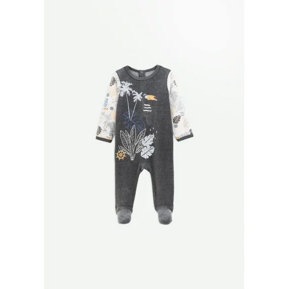 Pyjama Bébé En Velours Touctouc Gris