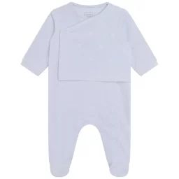 Pyjama cache-coeur Garçon Bleu