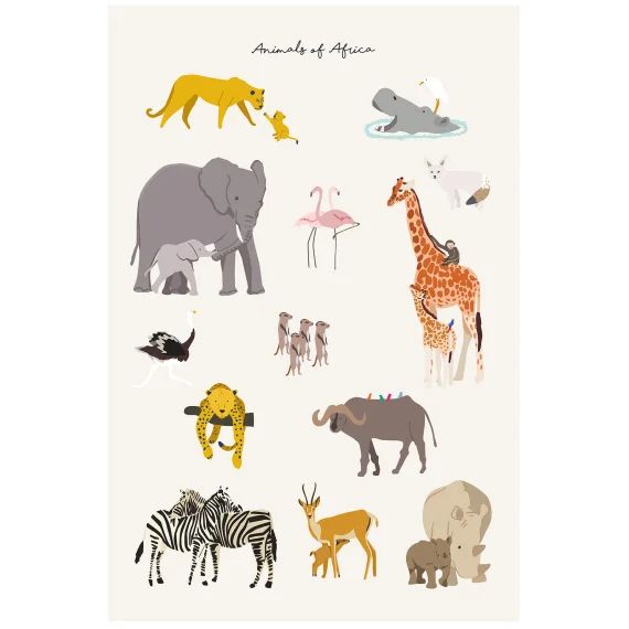 Grande affiche savane Animals of Africa (60 x 40 cm)