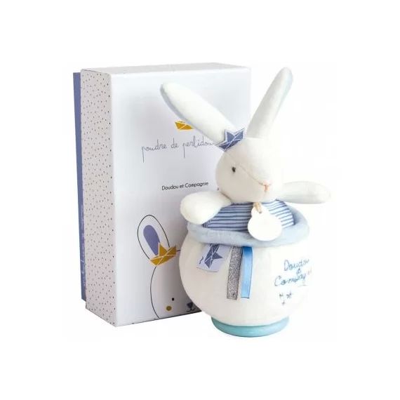 Coffret peluche musicale Lapin matelot Poudre de Perlidoudou (14 cm)