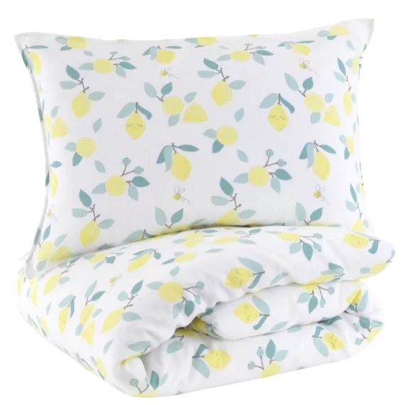 Parure de lit gaze de coton Limonade 100×140 cm