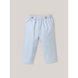 Pantalon Seersucker Rayure Ciel