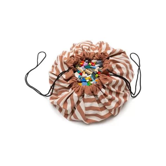 Sac à jouets 2 en 1 Stripes Brown