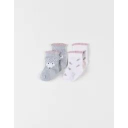 Set De 2 Paires De Chaussettes En Tricot Blanc