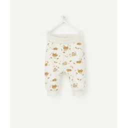 Pantalon sarouel écru imprimé oursons bébé garçon –  – Soldes
