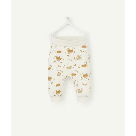 Pantalon sarouel écru imprimé oursons bébé garçon –  – Soldes