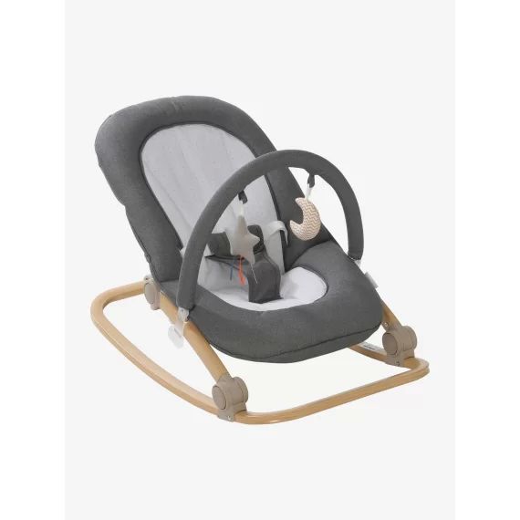Transat avec arche Babydream gris/blanc