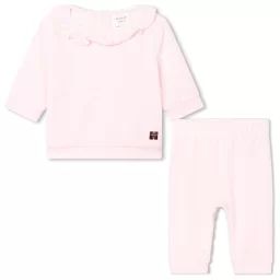 Ensemble en velours à motifs Fille Rose