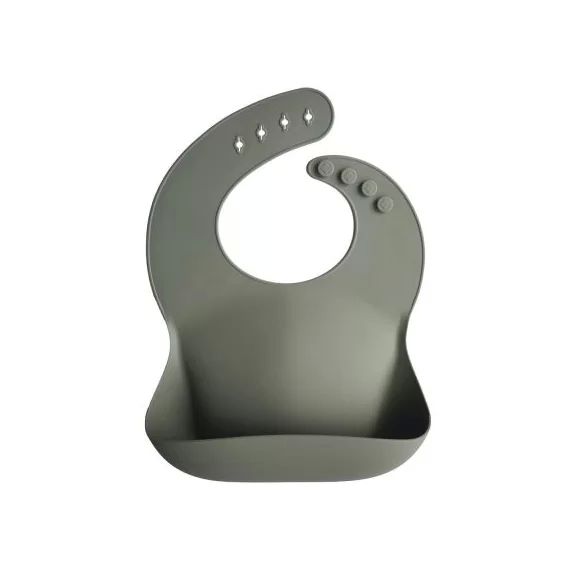 Bavoir à poche en silicone Silver sage