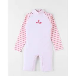 Combi Uv Rayée Rose