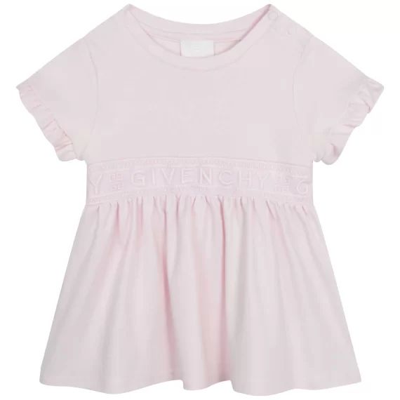 Robe évasée en coton Fille Rose